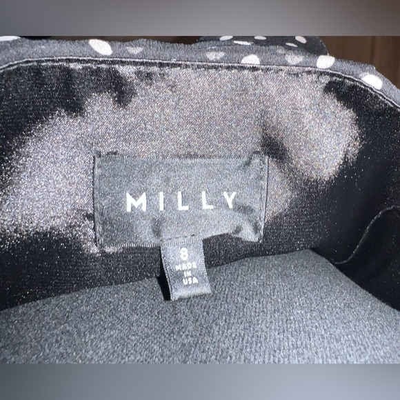 Milly Polka-Dot Ruffle Silk Maxi Dress Size 8 - Picture 10 of 10